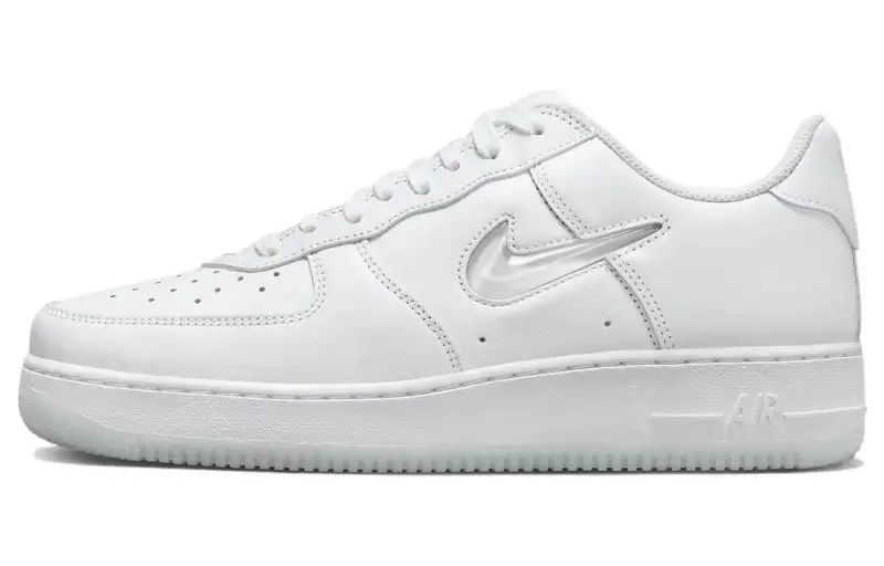 Nike Air Force 1 Low 07 Retro 'Color Of The Month Jewel Swoosh Triple White'