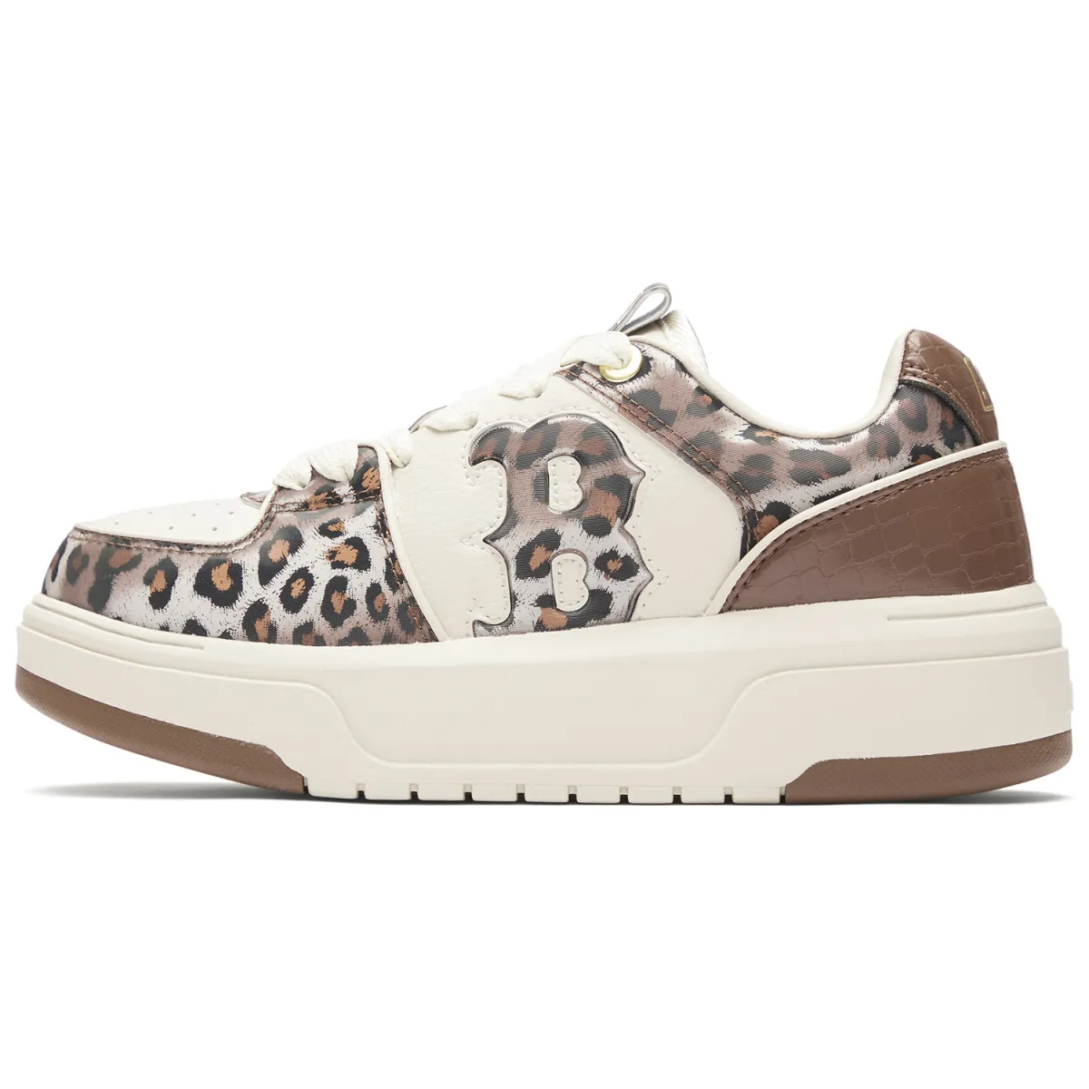 MLB Chunky Liner Low top Skateboard Shoes Unisex White Brown