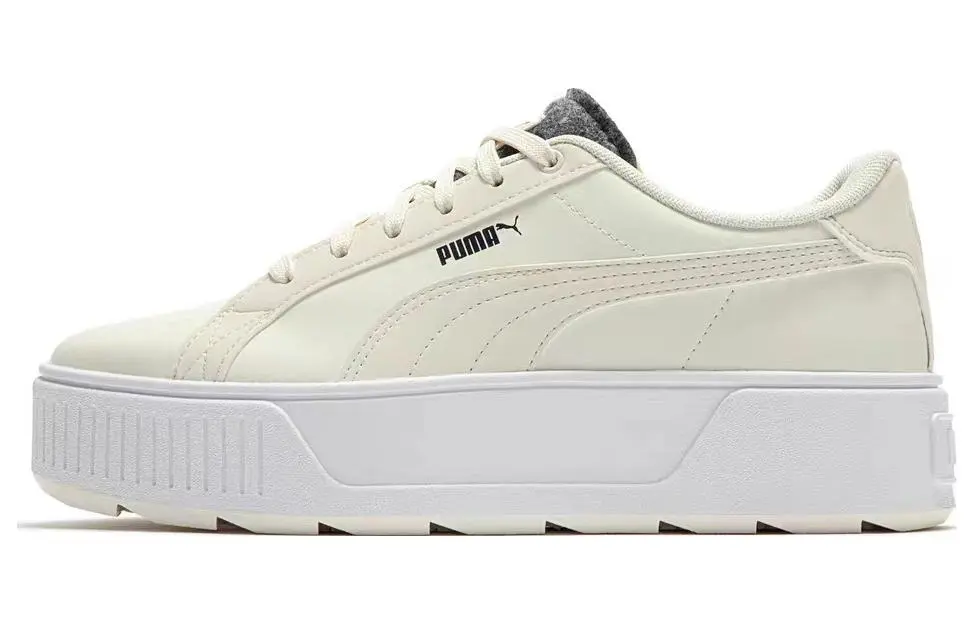 PUMA Karmen Comfortable Abrasion Resistant Low top Skateboard Shoes Women's Ecru