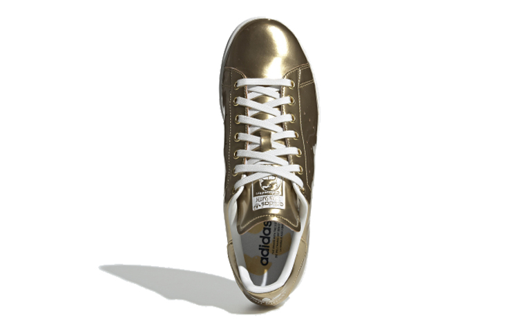Кеды adidas STAN SMITH (золотые) — фото 4