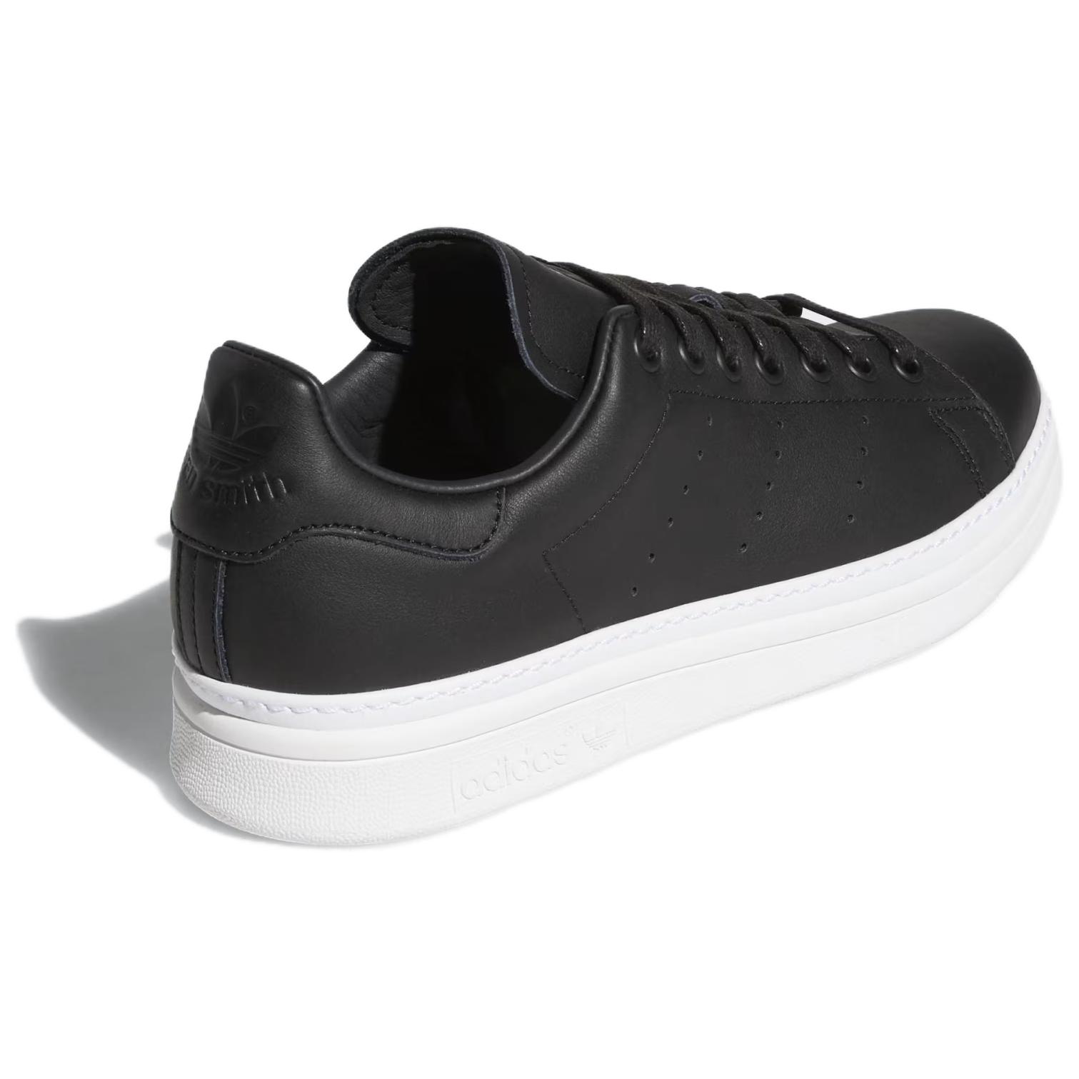 Женские кеды adidas originals STAN SMITH New Bold (черно-белые) — фото 4