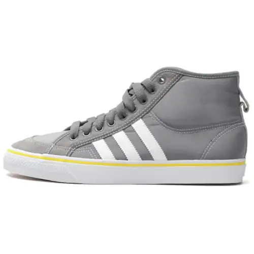 Adidas Originals Slip Resistant Abrasion Resistant Mid top Skateboard Shoes Unisex Gray