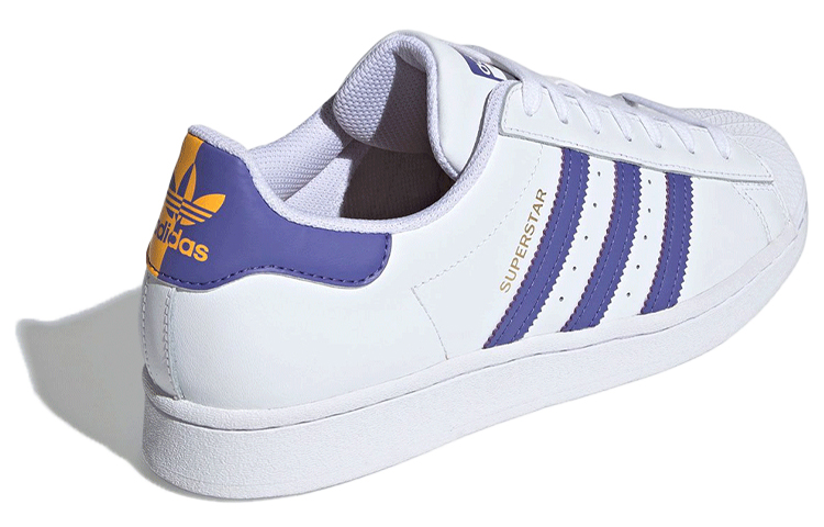 Кеды adidas originals SUPERSTAR (белый / фиолетовый / желтый) — Белый / фиолетовый / жёлтый — фото 4