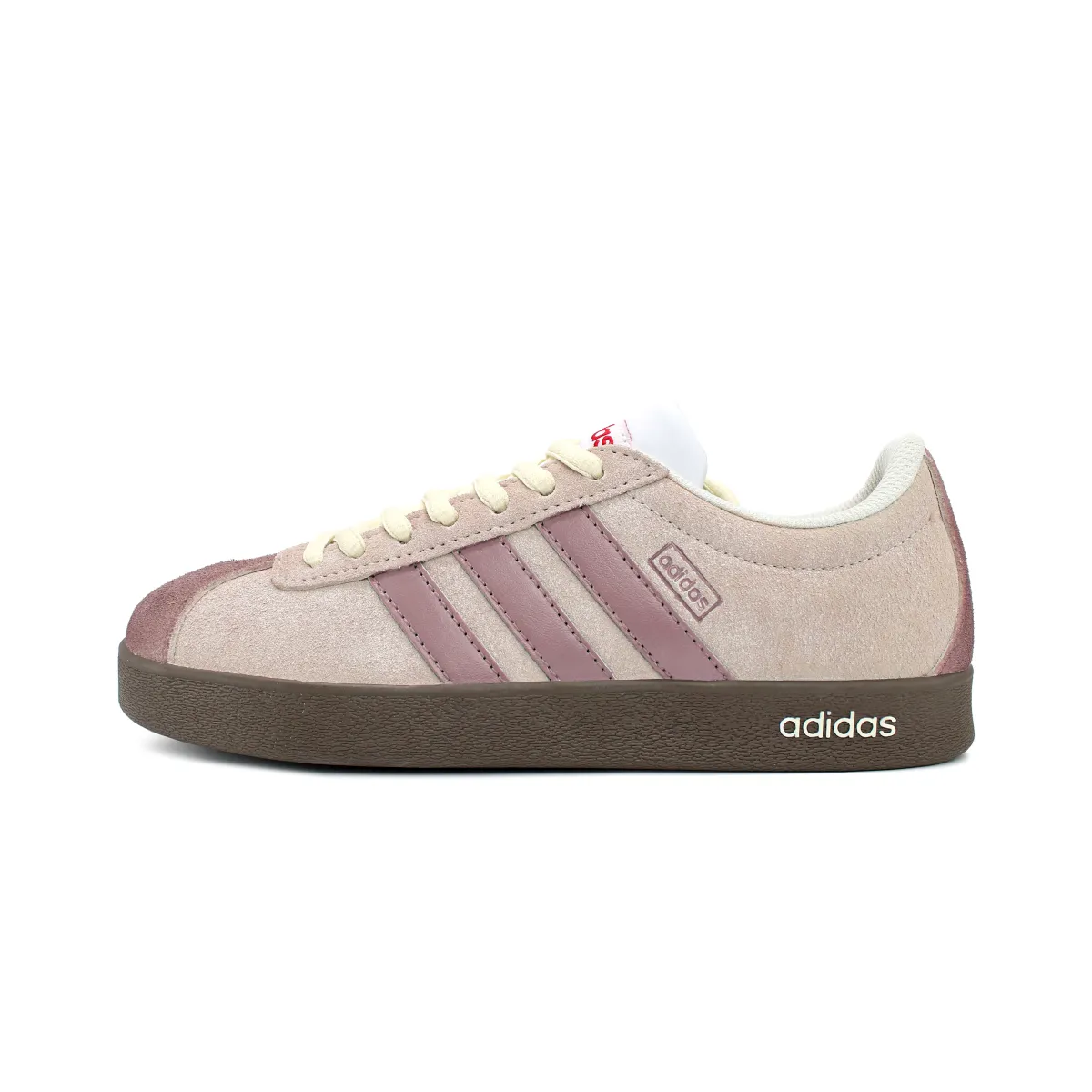 Adidas VL COURT 2.0 Impact Resistant, Abrasion Resistant, Lightweight Low top Skateboard Shoes Unisex Pastel Pink