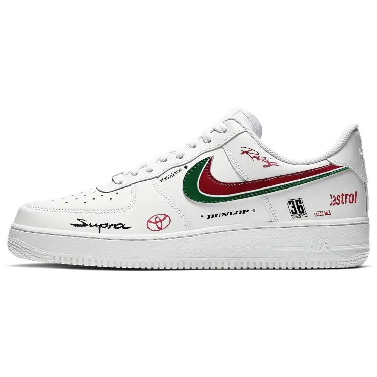 Nike Air Force 1 Skateboard Shoes Unisex Low Top White/Red