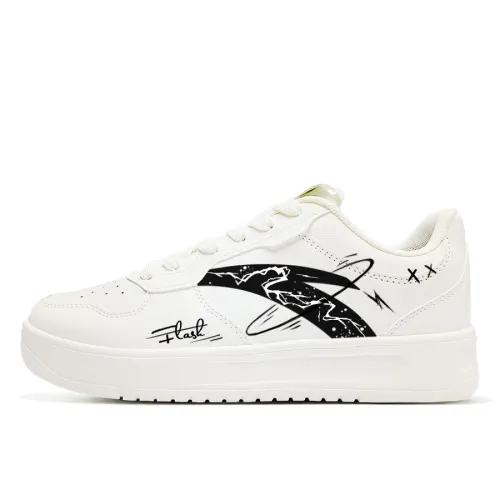 Anta White Lightning Slip Resistant Cushioning Abrasion Resistant Low top Skateboard Shoes Men's Black