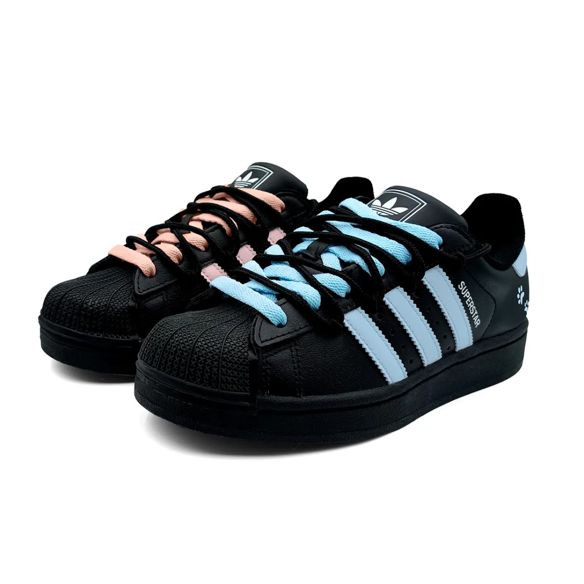 Adidas Originals Superstar 2 Low top Skateboard Shoes Women's Blue Pink