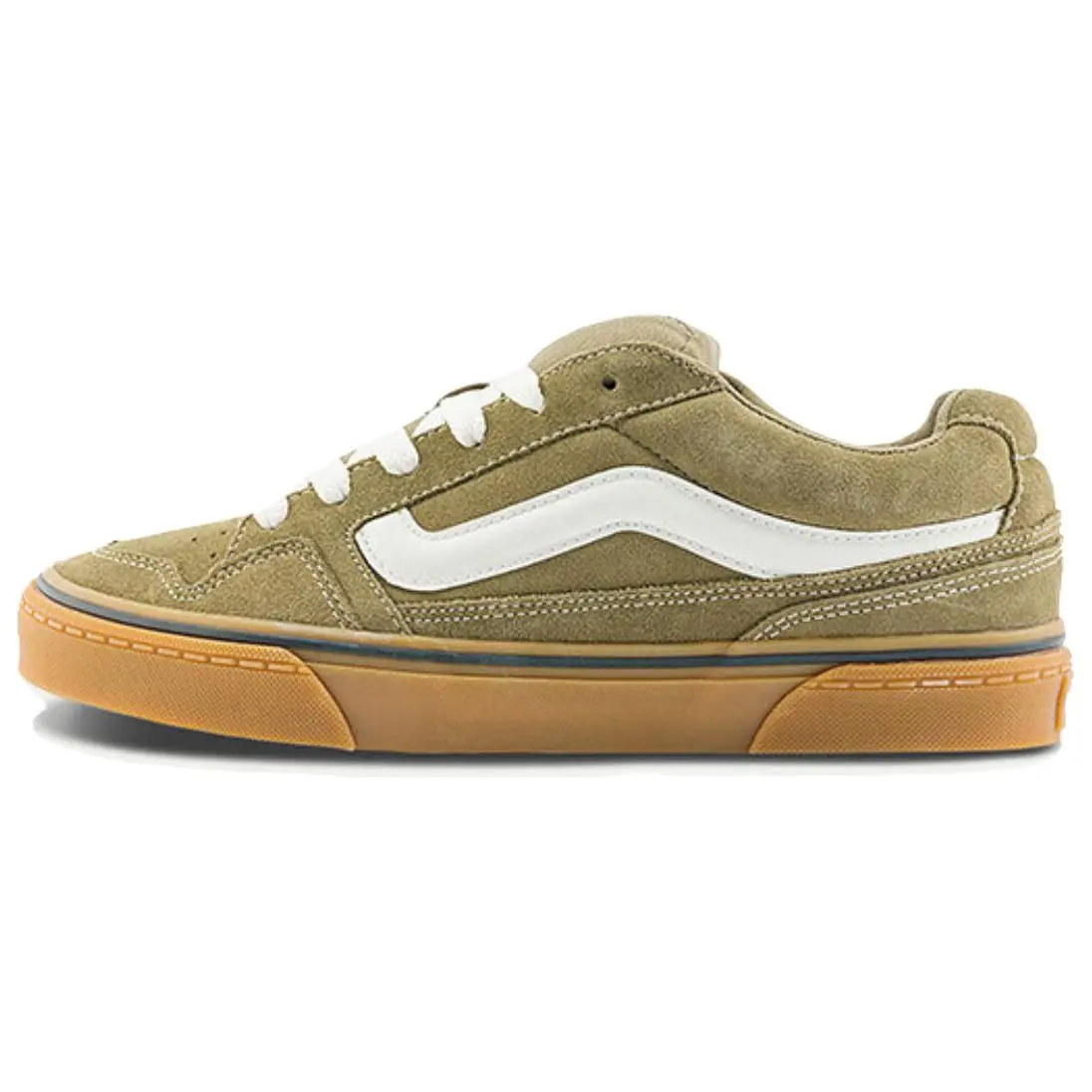 Vans Caldrone Textile, Leather Low top Skateboard Shoes Men's Green