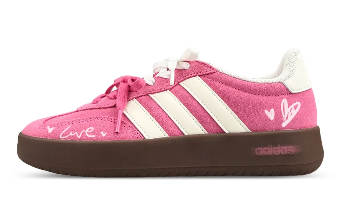 Adidas BARREDA DECODE Abrasion Resistant Abrasion Resistant Low top Skateboard Shoes Unisex Pink White
