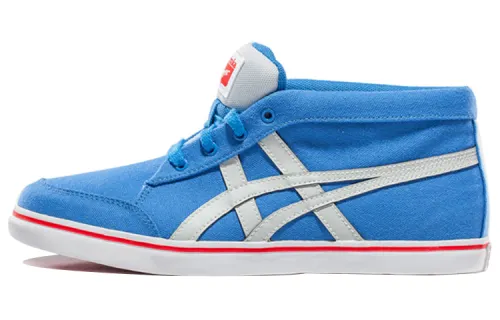 Onitsuka Tiger Renshi Cv Quick Dry Abrasion Resistant Mid top Skateboard Shoes Unisex Blue