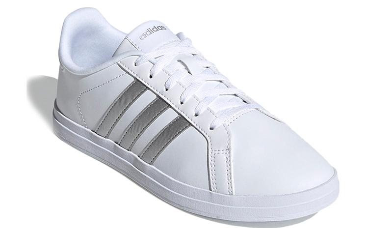 Женские кеды adidas neo Courtpoint X (бело-серебряные) — Белый / серебристый — фото 3