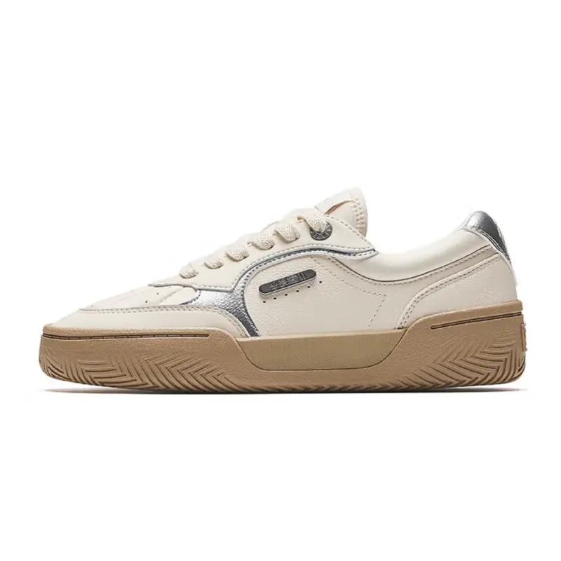 Anta KAI Hélà TRIBE Abrasion Resistant Lightweight Height Increasing Low top Skateboard Shoes Women's Fish Belly White