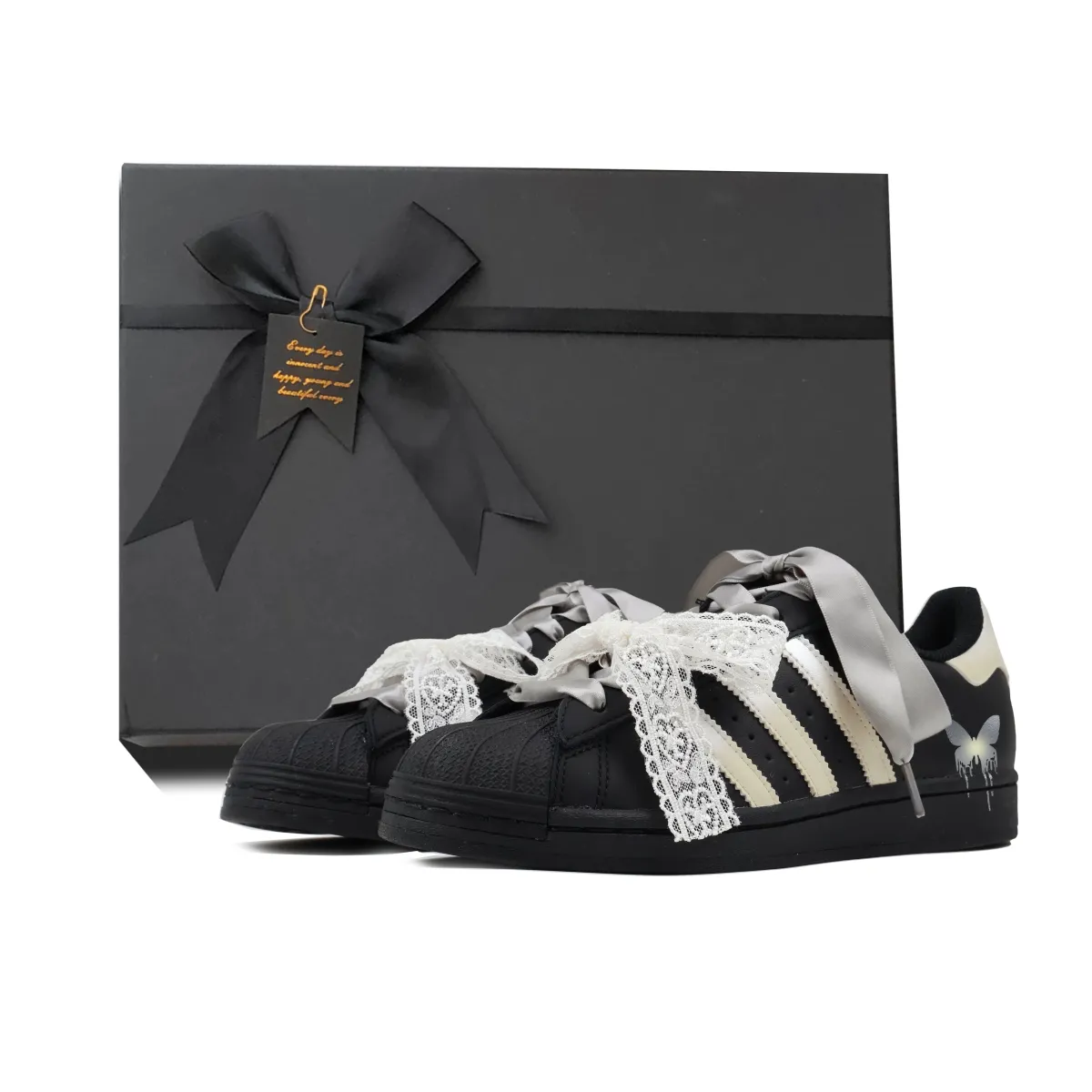 Adidas Originals SUPERSTAR Skateboard Shoes Unisex Low Top Black