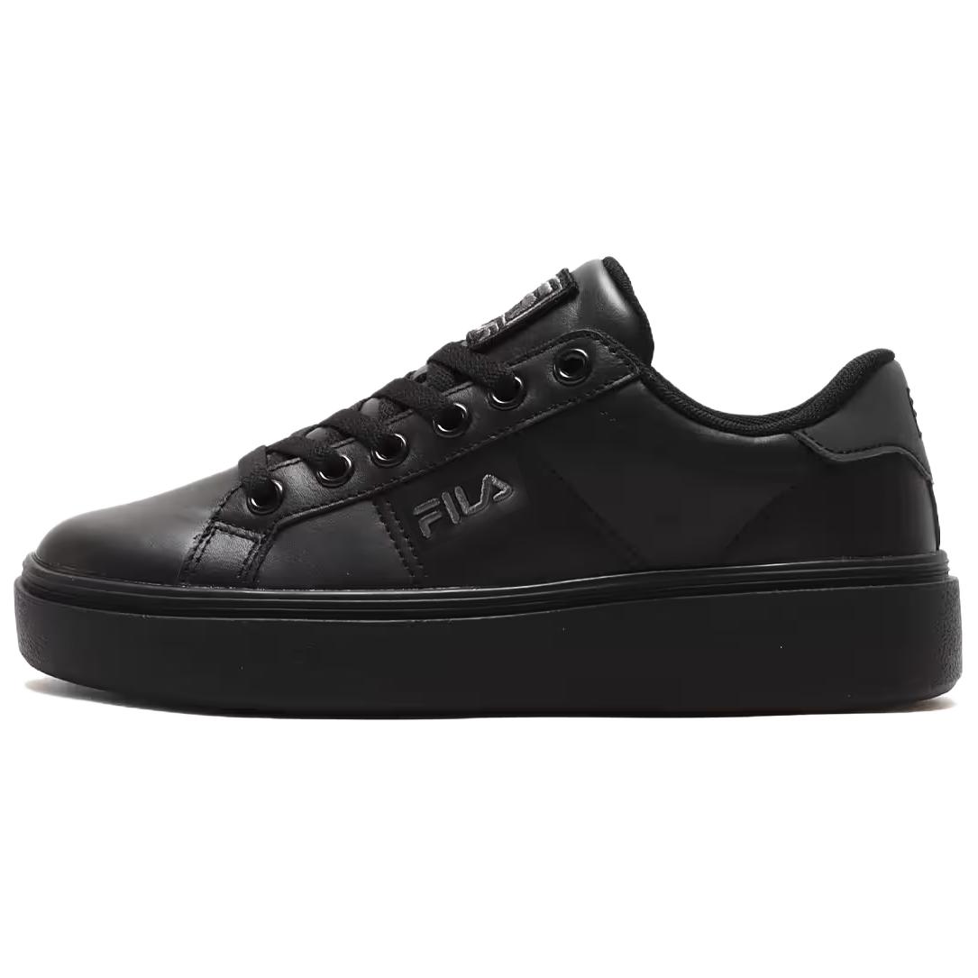 FILA Court Plumpy Cushioning, Wear Resistant Low top Skateboard Shoes Unisex Black