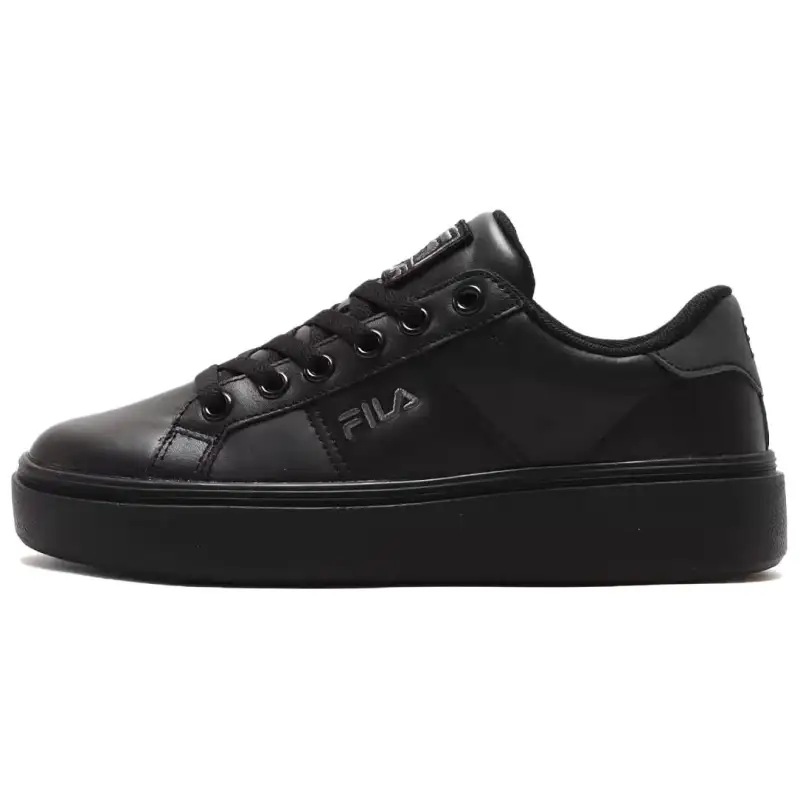 FILA Court Plumpy Cushioning, Wear Resistant Low top Skateboard Shoes Unisex Black