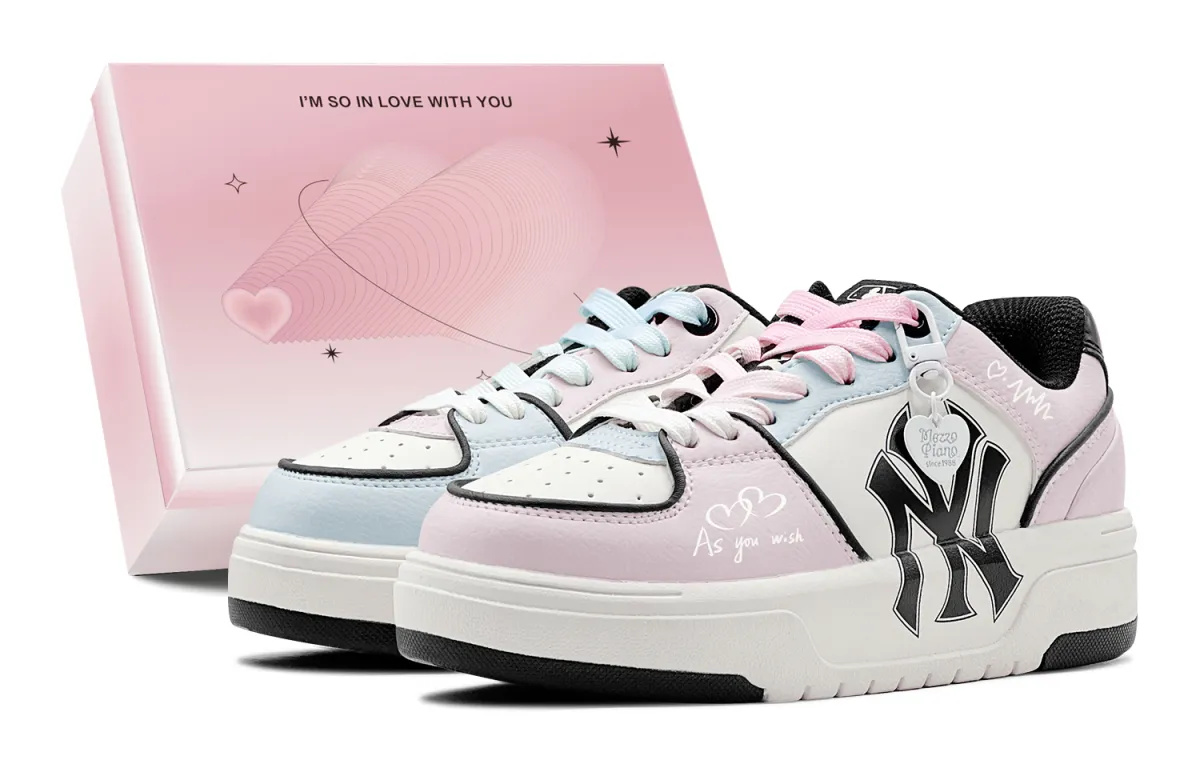 MLB Chunky Liner Romantic Favor, Pair Bond, Abrasion Resistant Height Increasing Low top Skateboard Shoes Unisex