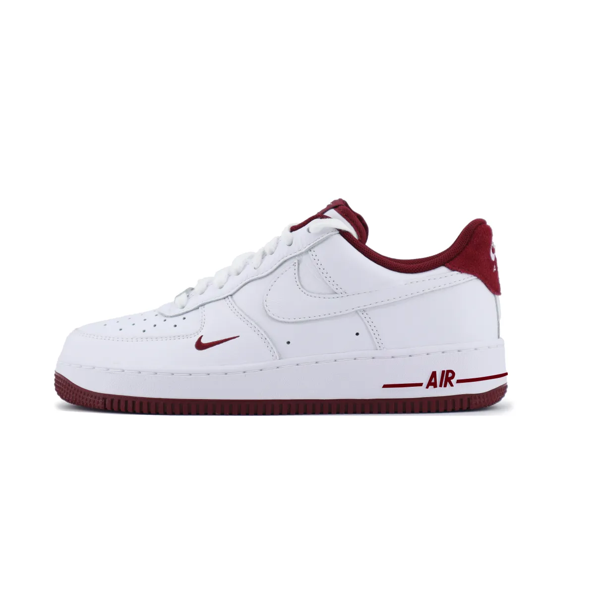 Nike Air Force 1 Fashion Trend Slip Resistant Abrasion Resistant Low top Skateboard Shoes Unisex White Red