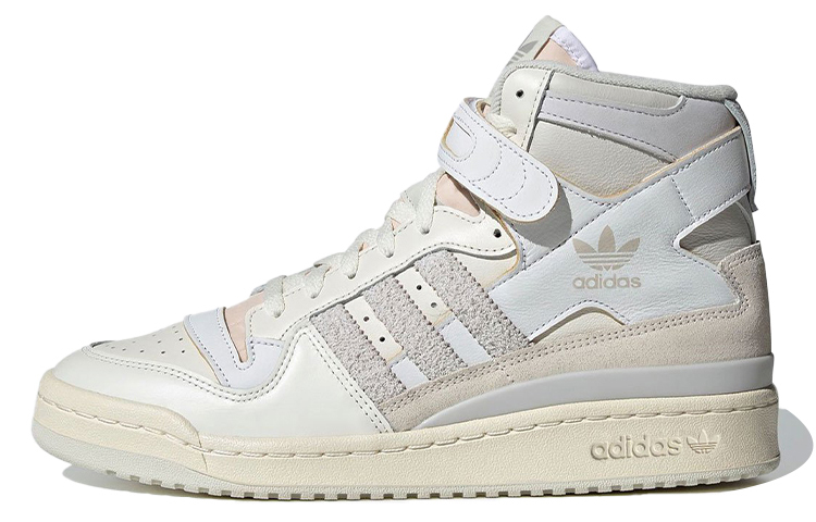 Adidas originals FORUM 84 84 high two-layer cowhide, first-layer cowhide, comfortable, wear-resistant, high-top sneakers, same style for men and women, gray and white