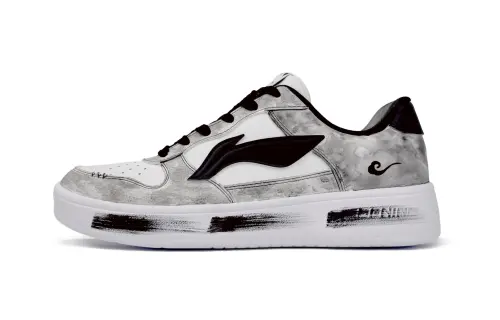 Li Ning Slip Resistant, Abrasion Resistant, Breathable, Height Increasing Low top Skateboard Shoes Men's