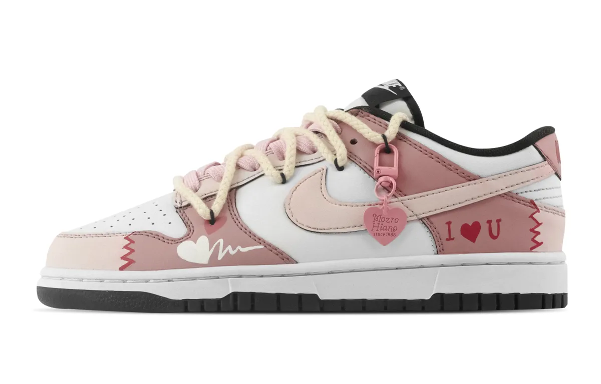 Nike Dunk Simple Love Pink Book Slip Resistant Abrasion Resistant Low top Skateboard Shoes Unisex