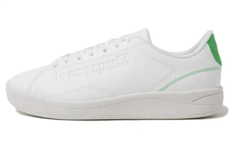 Le Coq Sportif Waterproof Abrasion Resistant Waterproof And Wear resistant Low top Skateboard Shoes Unisex White Green
