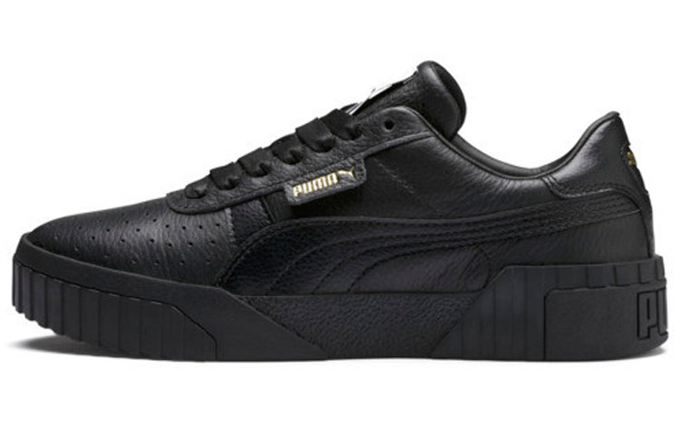 PUMA Cali Thick Sole Low Tops Casual Skateboarding Shoes Black Women's