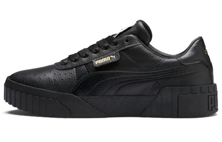 PUMA Cali Thick Sole Low Tops Casual Skateboarding Shoes Black Women's