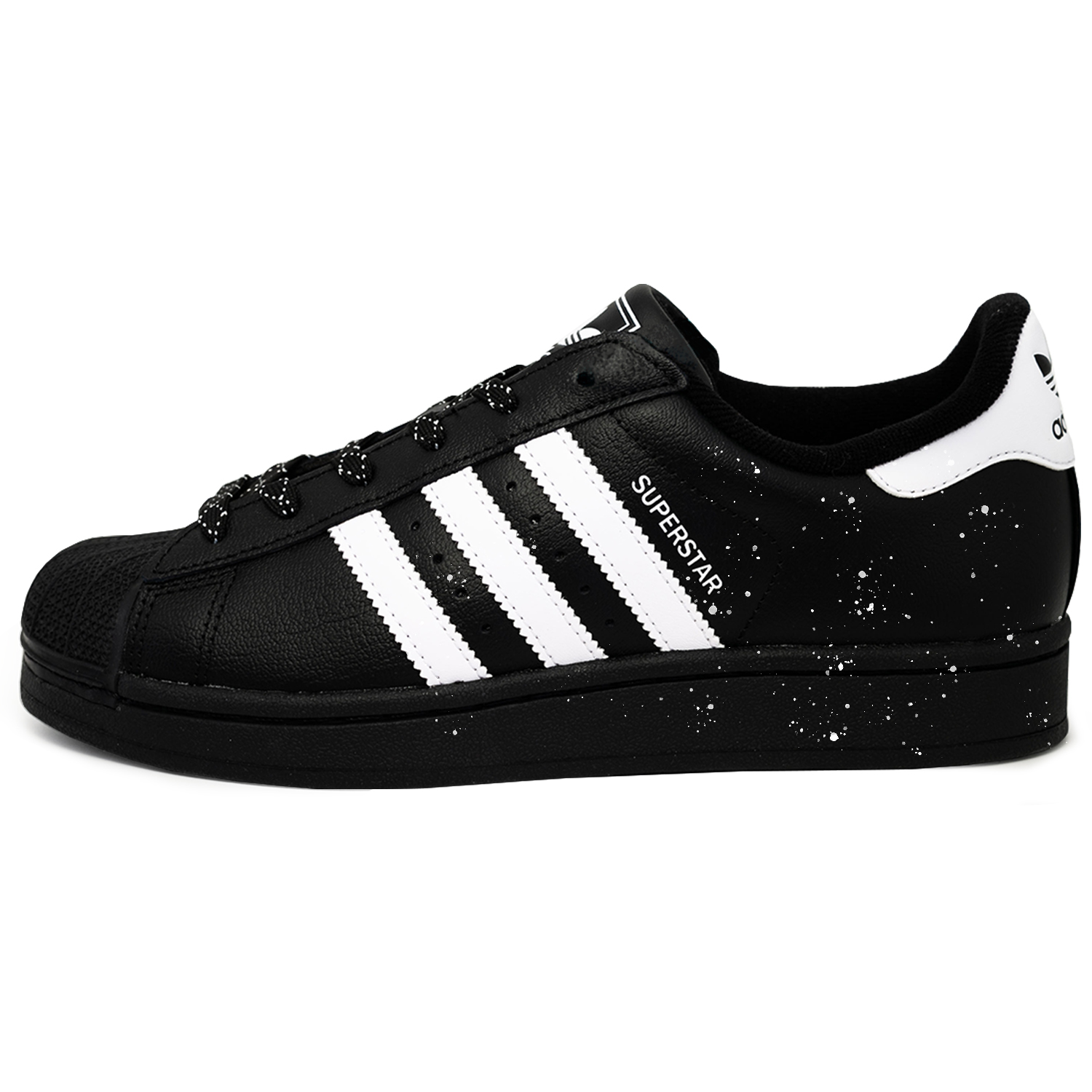 Adidas Originals Superstar 2 Starry Sky Minimalist Style Abrasion Resistant Low top Skateboard Shoes Unisex Black