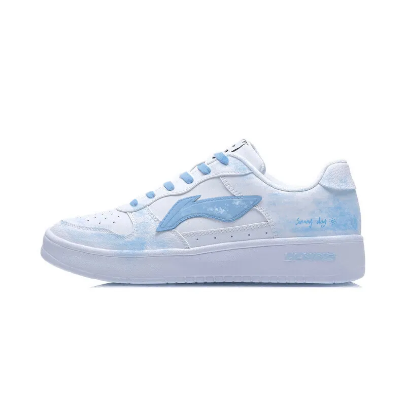 Li Ning Floating Boat Abrasion Resistant Lightweight Low top Skateboard Shoes Unisex Blue White