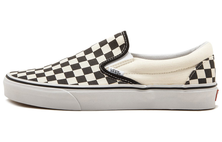 Vans CLASSIC SLIP-ON Классические низкие кеды в шахматном порядке панель обувь мужские и женские фасон унисекс черный белый
