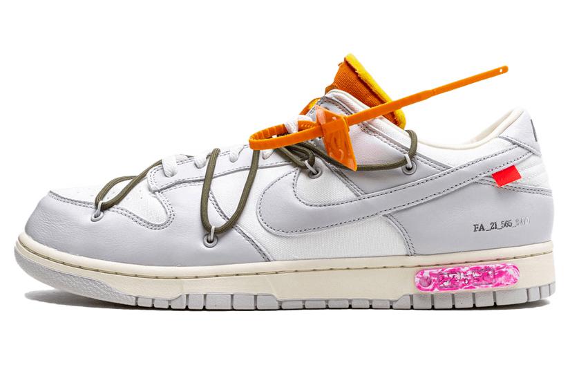 Кроссовки OFF-WHITE x Nike Dunk The 50 NO.22 (серо-белые)