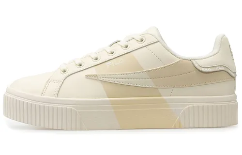 FILA FUSION Fila Court Deluxe Casual Shoes Beige/Yellow Women's