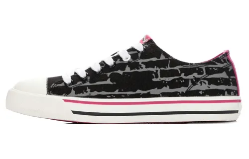 Li Ning Fashion Lightweight Balance Low top Skateboard Shoes Women's Black White
