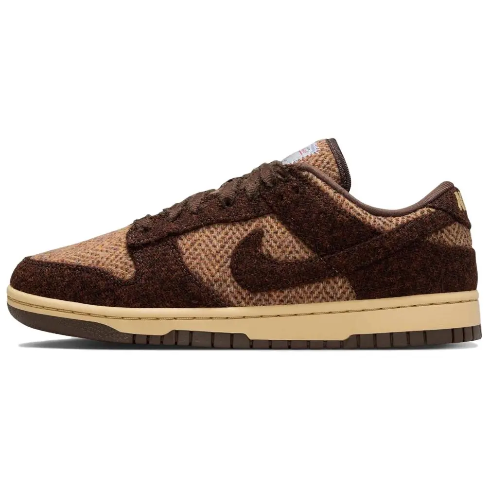 Nike x Harris Tweed Dunk Low top Skateboard Shoes Women's Brown