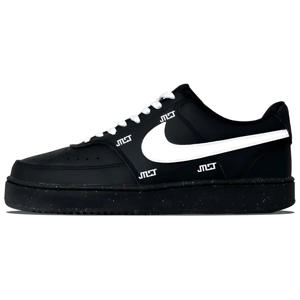Nike Court Vision Slip Resistant Abrasion Resistant Low top Skateboard Shoes Unisex Black