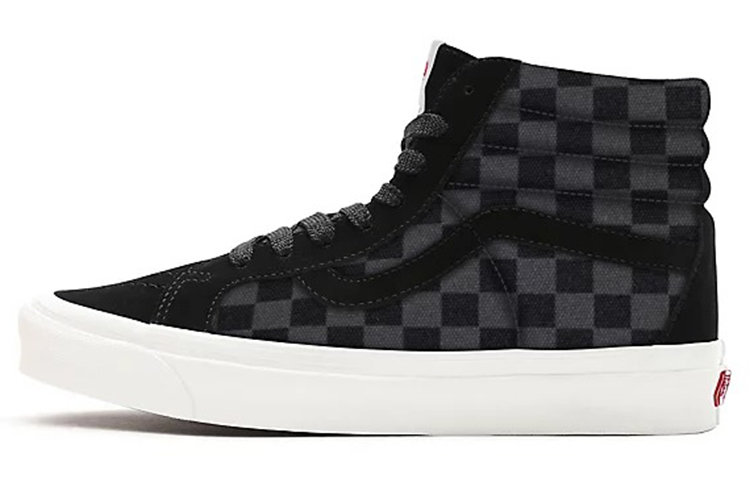 Vans Customs Checkerboard Sk8 hi Black/Gray