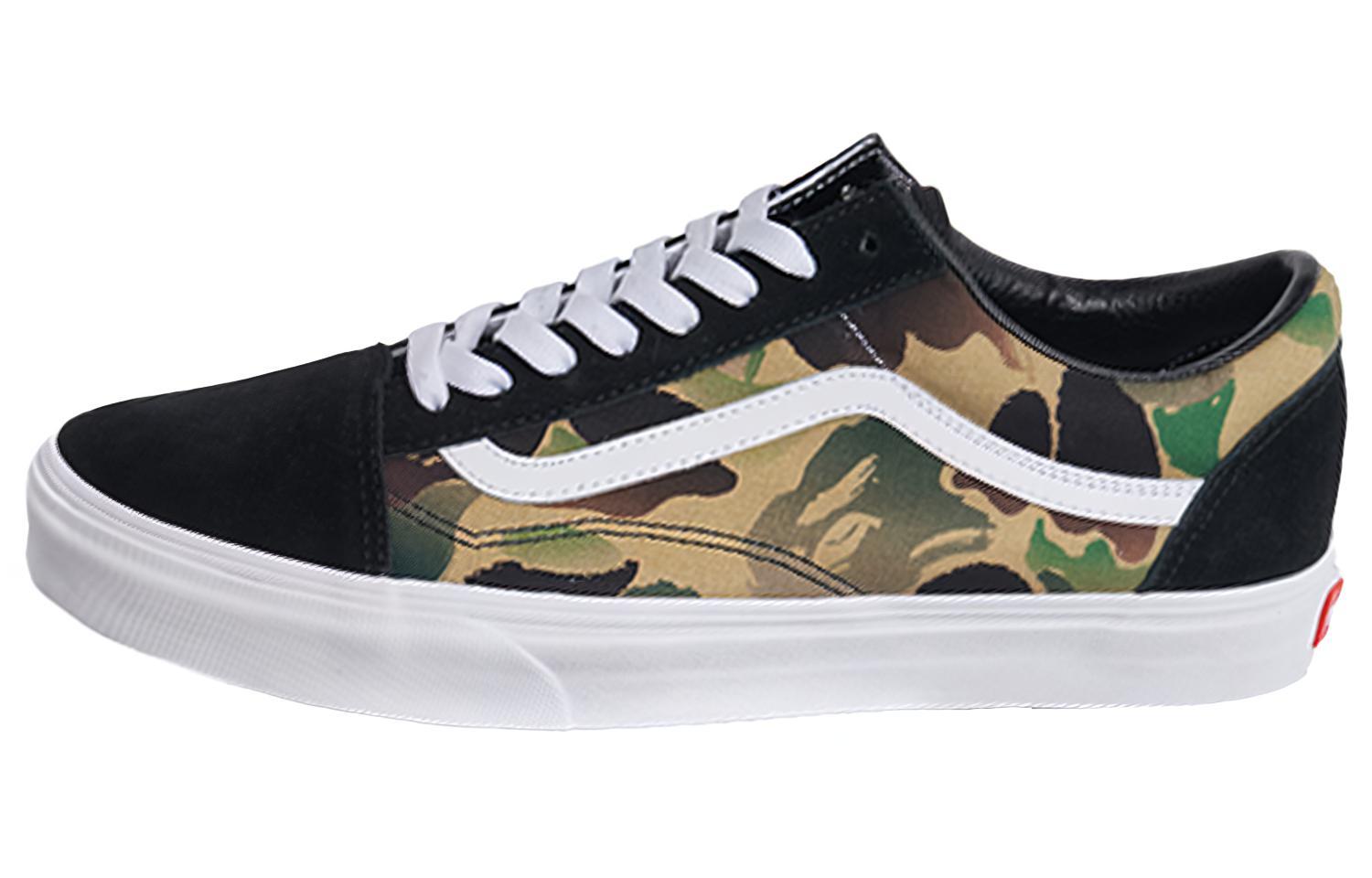 Кеды A BATHING APE x Vans Old Skool (черный камуфляж)