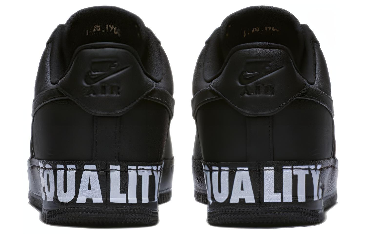 Мужские кроссовки Nike Air Force 1 CMFT Equality BHM (черные) — Чёрный / белый — фото 4