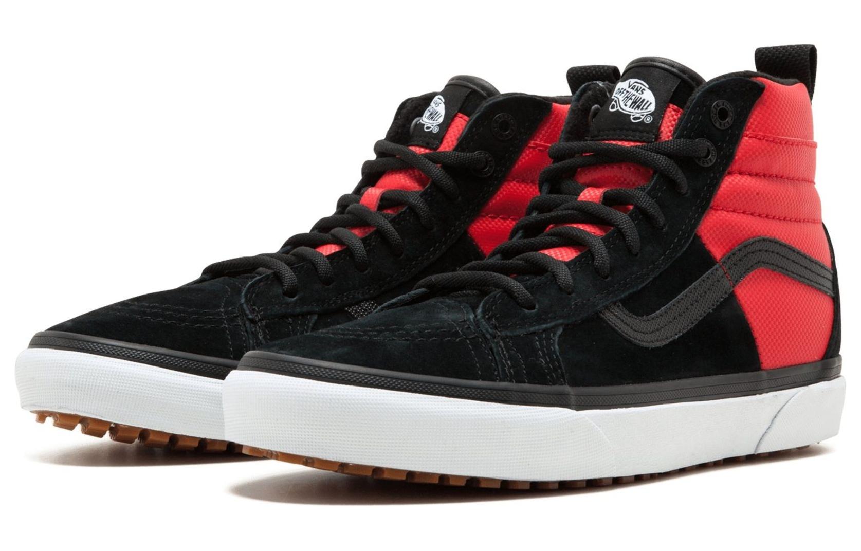 Кеды Vans SK8 46 MTE DX The North Face (красно-черные) — Чёрный / красный — фото 3