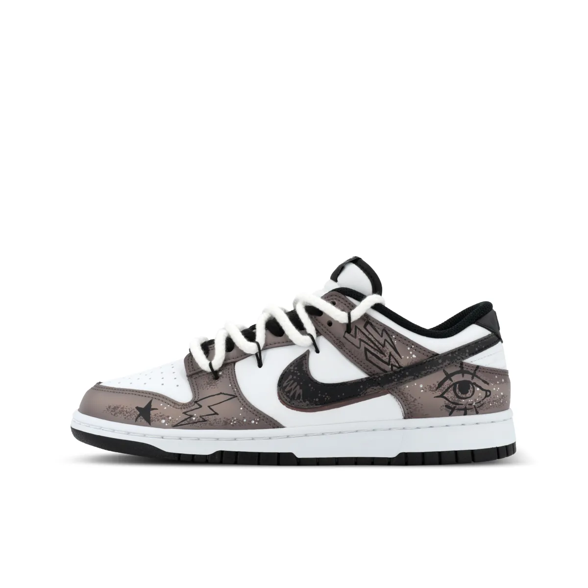 Nike Dunk Gorilla Jiji Demon's Eye Low top Skateboard Shoes Unisex White Brown