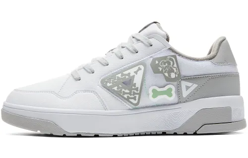 PEAK Chinese Original Collection Level, Cat And Dog Journal Low top Skateboard Shoes Men's Gray White