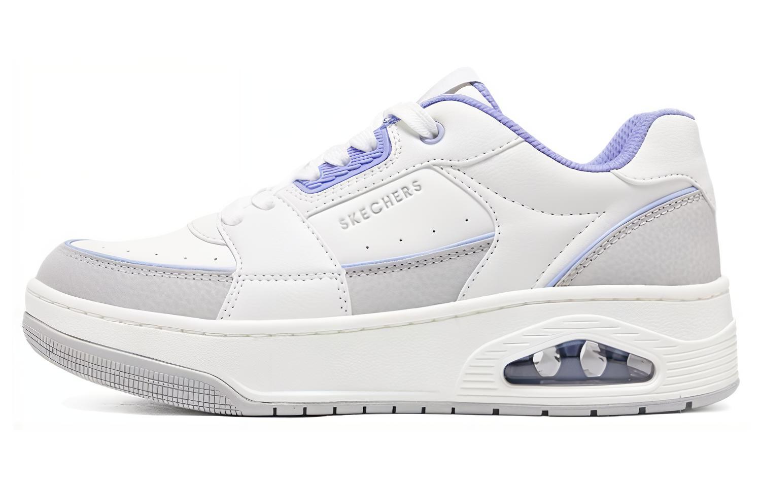 Skechers Uno Court Courted Style Shoes 'White Grey Blue' Women's