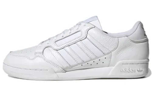 Adidas Originals Continental 80 Stripes Slip Resistant Coverage Low top Skateboard Shoes Unisex White