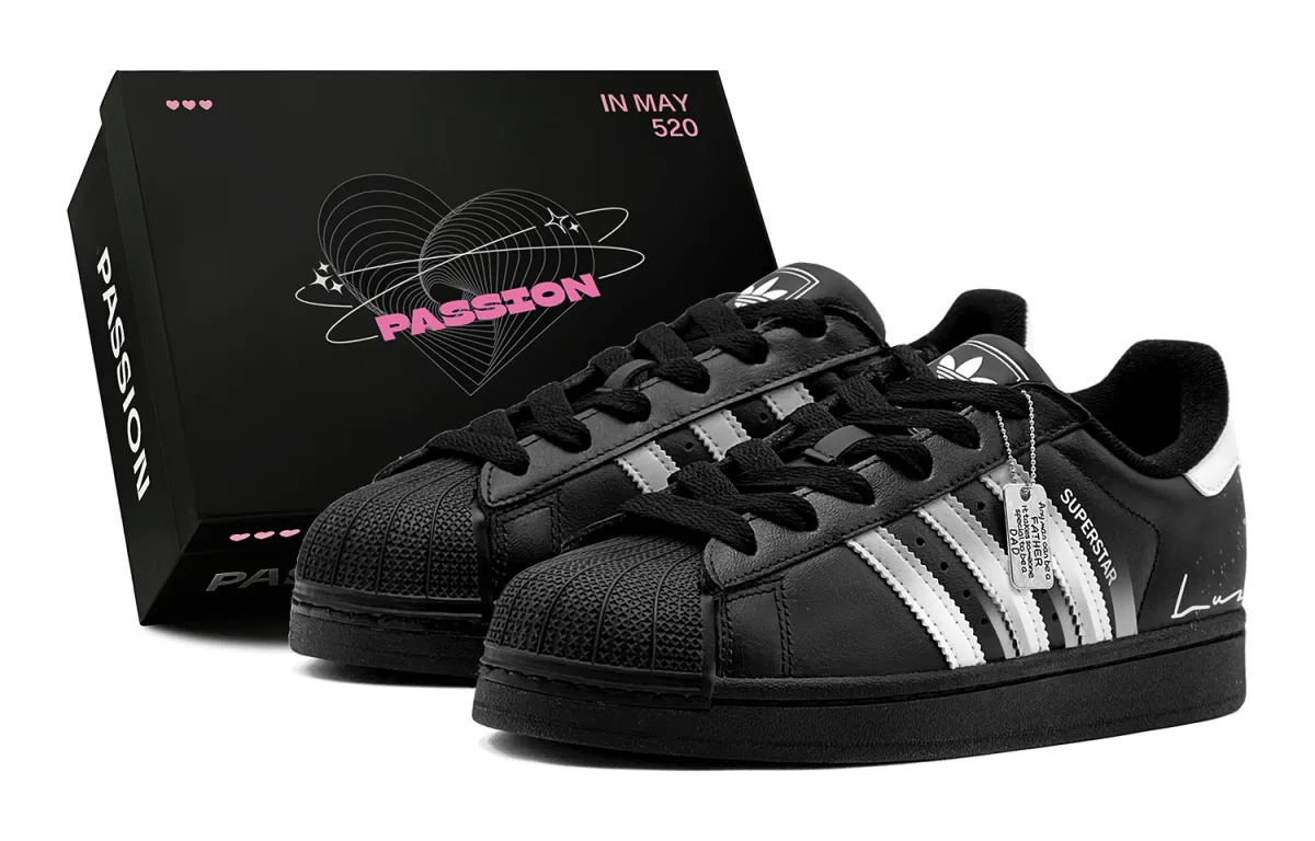 Adidas Originals Superstar 2 Shell Head, Couple's, Stardust Echoes Low top Skateboard Shoes Unisex Black White