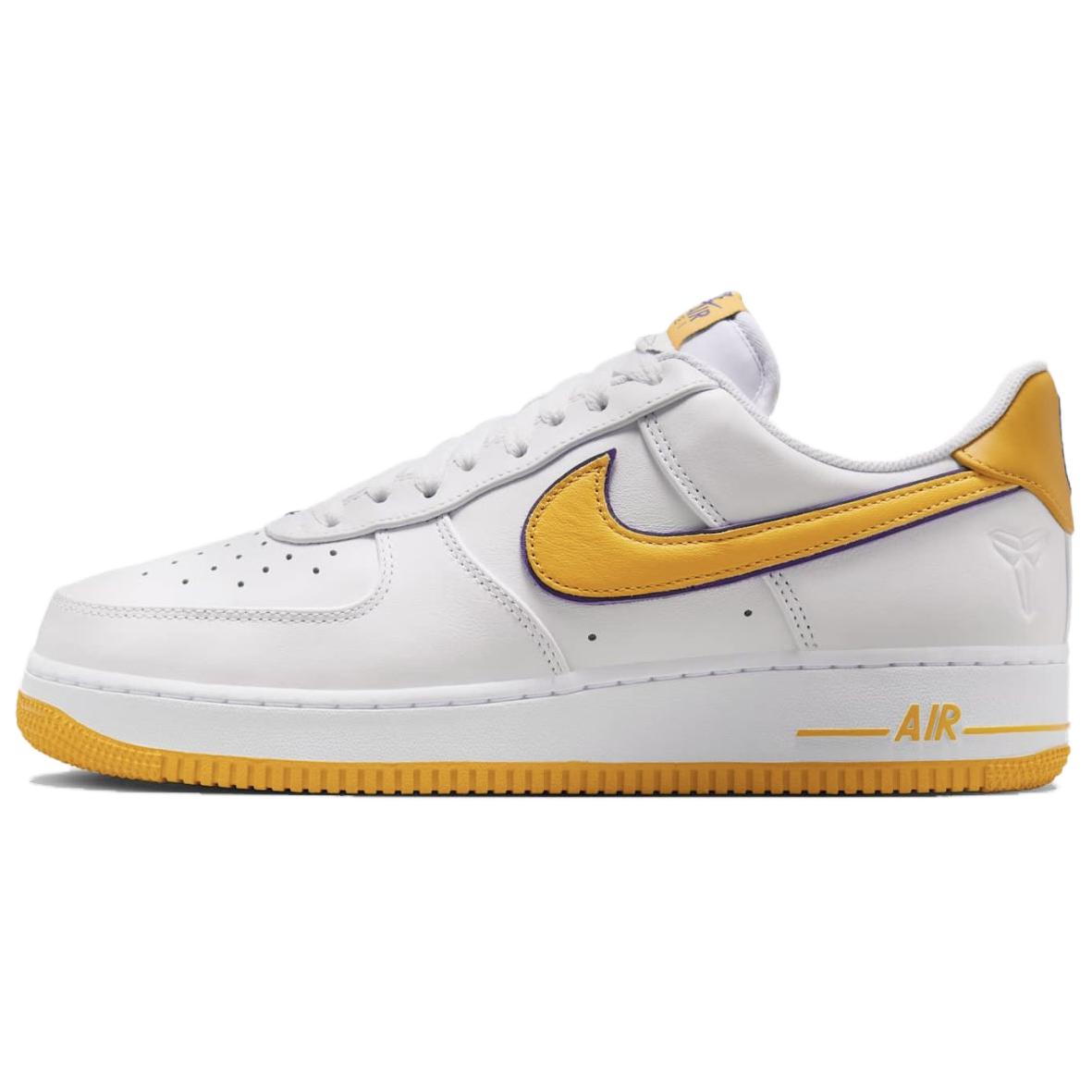 Кроссовки Nike × Kobe Bryant Air Force 1 retro qs (бело-желто-фиолетовые)