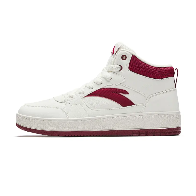 Anta First Year Thermal High top Skateboard Shoes Men's White Red