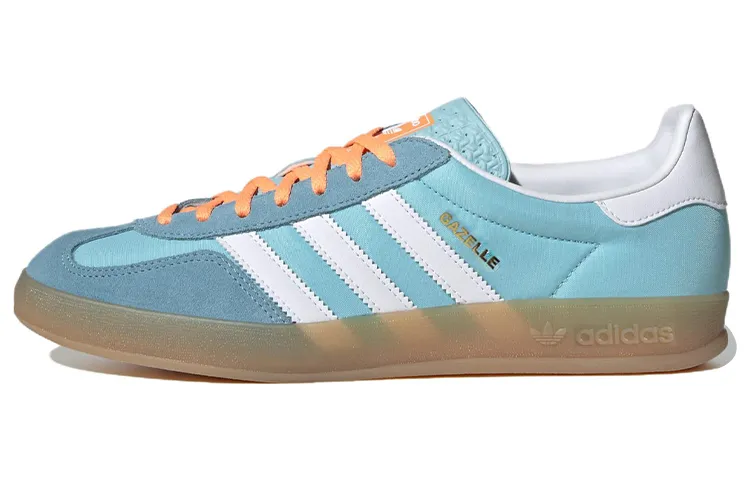 Adidas Originals Gazelle Comfortable Abrasion Resistant Low top Skateboard Shoes Unisex Blue White