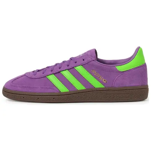 Adidas Originals HANDBALL SPEZIAL Abrasion Resistant Abrasion Resistant Low top Skateboard Shoes Unisex Purple Green