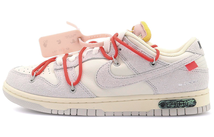 Кроссовки OFF-WHITE x Nike Dunk "The 50" NO.33 (серо-белые)