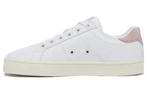 FILA Court Deluxe Lt Low top Skateboard Shoes Unisex White Pink Korean Style